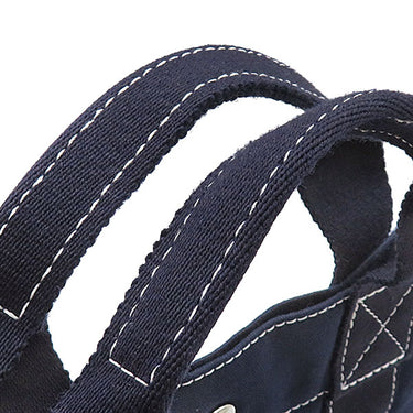 エルメス HERMES ドーヴィル MM ネイビー キャンバス トートバッグ シルバー金具 紺
