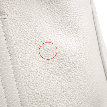 バレンシアガ BALENCIAGA エブリデイ 2.0 スモール ノースサウス ホワイトグレー レザー トートバッグ シルバー金具 ロゴ ストラップ欠品