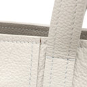 バレンシアガ BALENCIAGA エブリデイ 2.0 スモール ノースサウス ホワイトグレー レザー トートバッグ シルバー金具 ロゴ ストラップ欠品