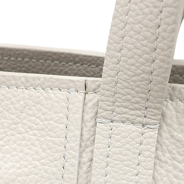 バレンシアガ BALENCIAGA エブリデイ 2.0 スモール ノースサウス ホワイトグレー レザー トートバッグ シルバー金具 ロゴ ストラップ欠品