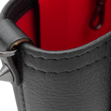 クリスチャンルブタン Christian Louboutin カバタ N/S ミニ 1215096CM53 ブラック カーフ 2WAYバッグ ガンメタル金具 黒 赤 スタッズ スパイク トート ショルダー