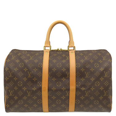 ルイヴィトン LOUIS VUITTON キーポル 45 M41428 モノグラム モノグラムキャンバス ボストンバッグ ゴールド金具 茶 ポワニエ・ネームタグ欠品