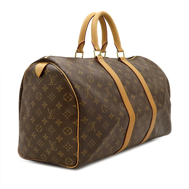 ルイヴィトン LOUIS VUITTON キーポル 45 M41428 モノグラム モノグラムキャンバス ボストンバッグ ゴールド金具 茶 ポワニエ・ネームタグ欠品