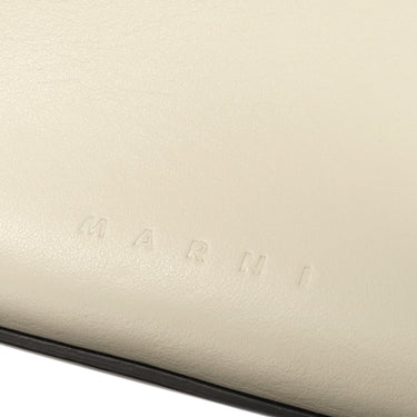 マルニ MARNI パニエ バケットバッグ ホワイト レザー 2WAYバッグ ゴールド金具 アイボリー ハンドバッグ ショルダー ポーチ付き