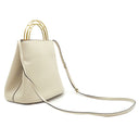 マルニ MARNI パニエ バケットバッグ ホワイト レザー 2WAYバッグ ゴールド金具 アイボリー ハンドバッグ ショルダー ポーチ付き