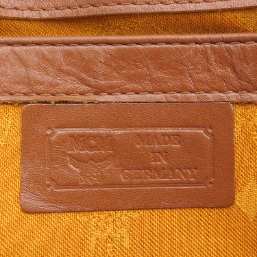 エムシーエム MCM ヴィセトス ミニ ボストン コニャック PVC 2WAYバッグ ゴールド金具 ハンドバッグ ショルダー MCM 茶