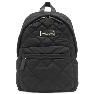 マークジェイコブス MARC JACOBS キルティング リュック M0011321 ブラック ポリエステル レザー リュック・デイパック ゴールド金具 黒 ロゴプレート