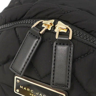 マークジェイコブス MARC JACOBS キルティング リュック M0011321 ブラック ポリエステル レザー リュック・デイパック ゴールド金具 黒 ロゴプレート