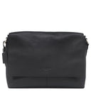 コーチ COACH チャールズ メッセンジャーバッグ F54792 ブラック レザー ショルダーバッグ シルバー金具 黒