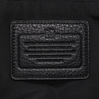 コーチ COACH チャールズ メッセンジャーバッグ F54792 ブラック レザー ショルダーバッグ シルバー金具 黒