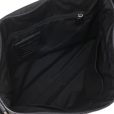 コーチ COACH チャールズ メッセンジャーバッグ F54792 ブラック レザー ショルダーバッグ シルバー金具 黒