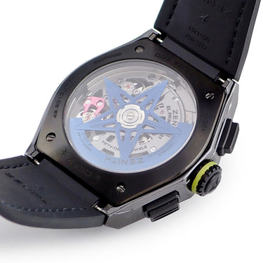 腕時計 ゼニス ZENITH デファイ 21 クロマ II エルプリメロ 49.9013.9004/21.R952 自動巻き メンズ OH済 スケルトン 黒 限定
