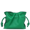 ロエベ LOEWE フラメンコクラッチ ミニ グリーン レザー ショルダーバッグ 緑 アナグラム ポシェット 巾着 ドロスト