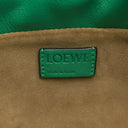ロエベ LOEWE フラメンコクラッチ ミニ グリーン レザー ショルダーバッグ 緑 アナグラム ポシェット 巾着 ドロスト