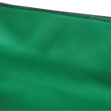 ロエベ LOEWE フラメンコクラッチ ミニ グリーン レザー ショルダーバッグ 緑 アナグラム ポシェット 巾着 ドロスト