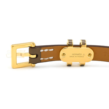 エルメス HERMES ポップＨ ドゥブルトゥール H500349 エトゥープ ヴォースイフト メタル T3 ブレスレット ゴールド金具 新品 未使用 2025年製