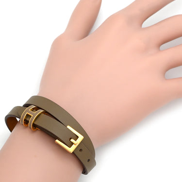 エルメス HERMES ポップＨ ドゥブルトゥール H500349 エトゥープ ヴォースイフト メタル T2 ブレスレット ゴールド金具 新品 未使用 2026年製