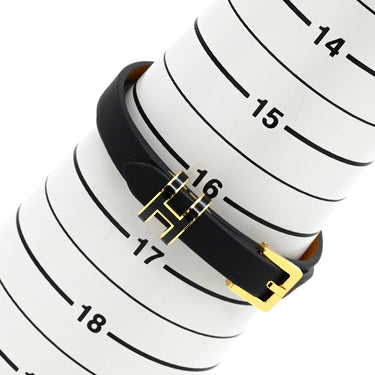 エルメス HERMES ポップＨ ドゥブルトゥール H500349 ブラック×ゴールド ヴォースイフト メタル T3 ブレスレット 新品 未使用 2025年製