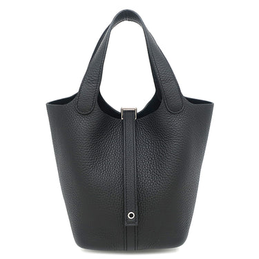 エルメス HERMES ピコタンロック 18 PM ブラック トリヨンクレマンス ハンドバッグ シルバー金具 新品 未使用 黒