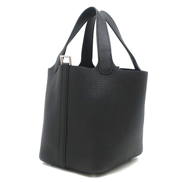 エルメス HERMES ピコタンロック 18 PM ブラック トリヨンクレマンス ハンドバッグ シルバー金具 新品 未使用 黒