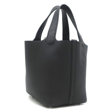 エルメス HERMES ピコタンロック 18 PM ブラック トリヨンクレマンス ハンドバッグ シルバー金具 新品 未使用 黒