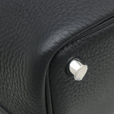エルメス HERMES ピコタンロック 18 PM ブラック トリヨンクレマンス ハンドバッグ シルバー金具 新品 未使用 黒