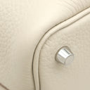 エルメス HERMES ピコタンロック 18 PM ベトン トリヨンクレマンス ハンドバッグ シルバー金具 オフホワイト 2024年製
