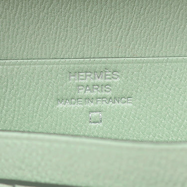 エルメス HERMES ベアンコンパクト ヴェールデュー アリゲーターマット 二つ折り財布 シルバー金具 緑 クロコ