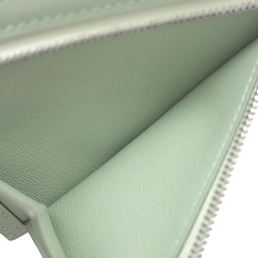 エルメス HERMES ベアンコンパクト ヴェールデュー アリゲーターマット 二つ折り財布 シルバー金具 緑 クロコ