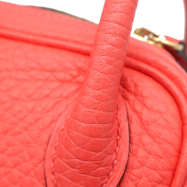 エルメス HERMES リンディ ミニ 20 ローズテキサス トリヨンクレマンス ショルダーバッグ ゴールド金具