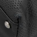 シャネル CHANEL ココマーク パンチング ブラック レザー トートバッグ シルバー金具 黒 ココマーク ショルダー 肩掛け