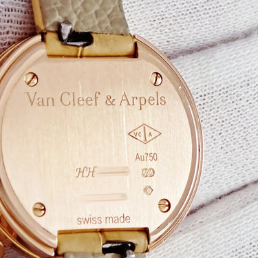 腕時計 ヴァンクリーフアーペル Van Cleef & Arpels チャーム ミニウォッチ VCARO29800 クオーツ レディース K18PG無垢 純正ダイヤ アルハンブラ