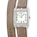 腕時計 エルメス HERMES ケープコッド PM CC1.210 クオーツ レディース シルバー ドゥブルトゥール アラビア スクエア