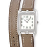 腕時計 エルメス HERMES ケープコッド PM CC1.210 クオーツ レディース シルバー ドゥブルトゥール アラビア スクエア