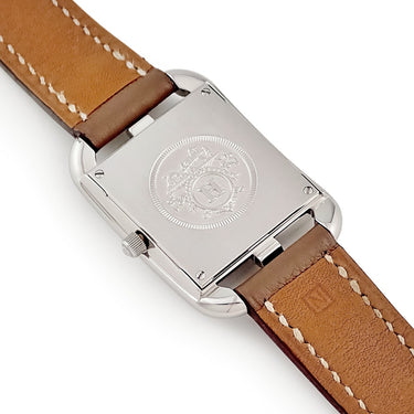 腕時計 エルメス HERMES ケープコッド PM CC1.210 クオーツ レディース シルバー ドゥブルトゥール アラビア スクエア