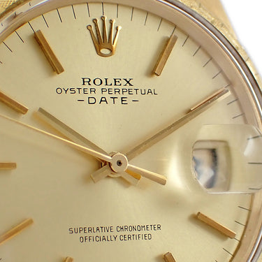 腕時計 ロレックス ROLEX オイスターパーペチュアル デイト 1504/8 自動巻き メンズ 25番台 K18YG無垢 ヴィンテージ モローベゼル