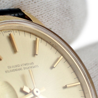 腕時計 ロレックス ROLEX オイスターパーペチュアル デイト 1504/8 自動巻き メンズ 25番台 K18YG無垢 ヴィンテージ モローベゼル