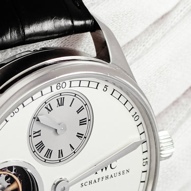 腕時計 IWC IWC ポルトギーゼ レギュレーター トゥールビヨン IW544601 手巻き メンズ Pt950 プラチナ オープンハート 限定