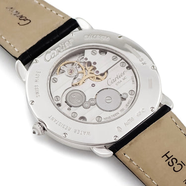 腕時計 カルティエ Cartier ロンド ルイ カルティエ WR007002 手巻き メンズ K18WG無垢 純正ダイヤ ローマン ギョーシェ 青針