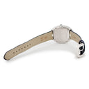 腕時計 カルティエ Cartier ベニュワール SM W8000003 クオーツ レディース K18WG無垢 ローマン オーバル 青針 シルバー サンレイ