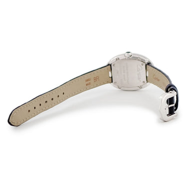 腕時計 カルティエ Cartier ベニュワール SM W8000003 クオーツ レディース K18WG無垢 ローマン オーバル 青針 シルバー サンレイ