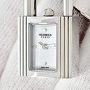 腕時計 エルメス HERMES ケリーウォッチ KE4.110.132 クオーツ レディース 新品同様 ホワイト 白 カデナ型 錠前 南京錠