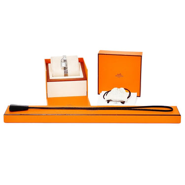 腕時計 エルメス HERMES ケリーウォッチ KE4.110.132 クオーツ レディース 新品同様 ホワイト 白 カデナ型 錠前 南京錠