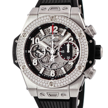 腕時計 ウブロ HUBLOT ビッグバン ウニコ チタニウム 441.NX.1170.RX.1104 自動巻き メンズ 純正ダイヤ マットブラック スケルトン