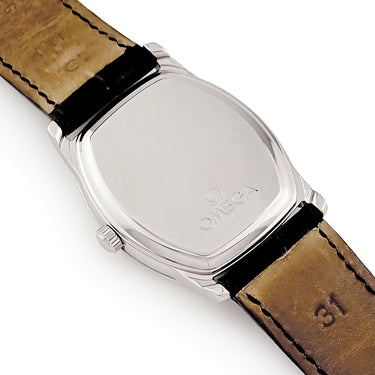 腕時計 オメガ OMEGA デ ヴィル プレステージ ジャンピングアワー 4853.61.01 自動巻き メンズ レディース トノウ ピンク カッパー