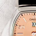 腕時計 オメガ OMEGA デ ヴィル プレステージ ジャンピングアワー 4853.61.01 自動巻き メンズ レディース トノウ ピンク カッパー