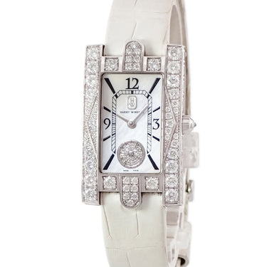 腕時計 ハリーウィンストン Harry Winston アヴェニュー クラシック オーロラ AVEQHM21WW231 クオーツ レディース K18WG無垢 純正ダイヤ