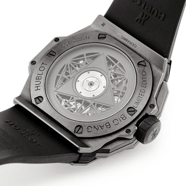 腕時計 ウブロ HUBLOT ビッグバン ウニコ サンブルー II オールブラック 418.CX.1114.RX.MXM20 自動巻き メンズ クロノグラフ 限定