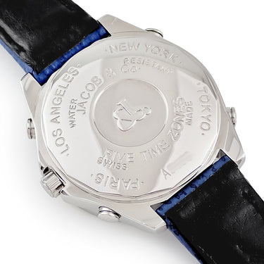 腕時計 ジェイコブ JACOB&CO 5タイムゾーン フラワー 47mm JCM-ATH9 クオーツ メンズ 純正ダイヤ シェル カラフル デイト