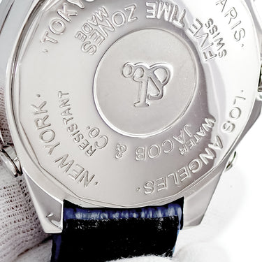 腕時計 ジェイコブ JACOB&CO 5タイムゾーン フラワー 47mm JCM-ATH9 クオーツ メンズ 純正ダイヤ シェル カラフル デイト